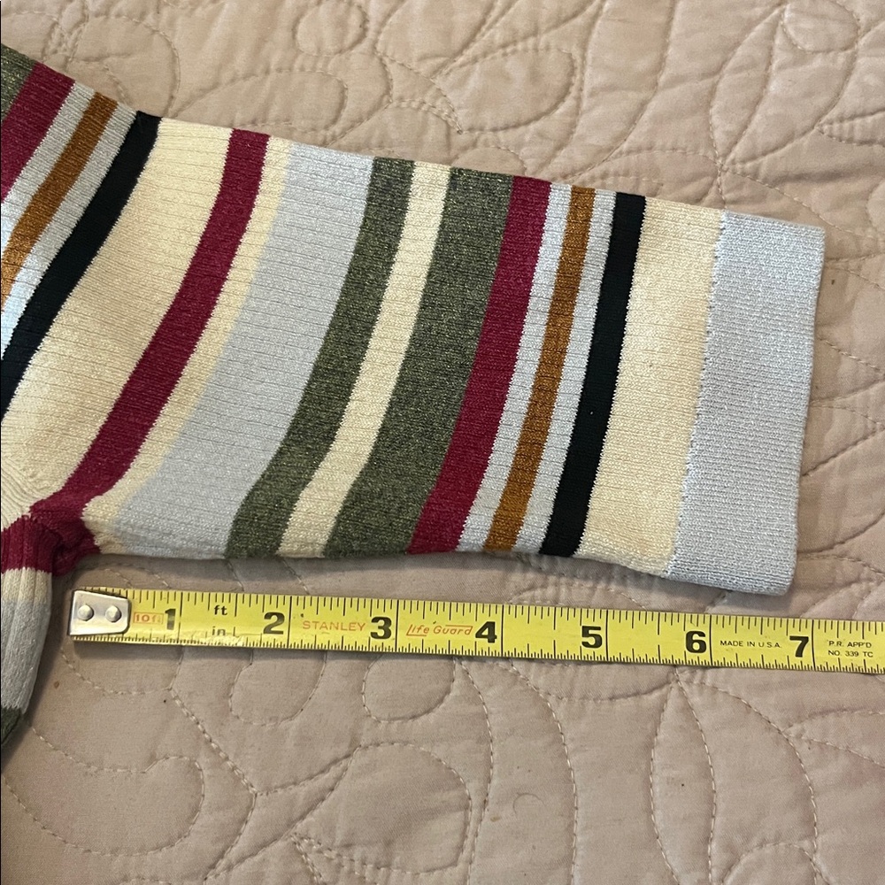 Veronica Beard Multicolor Lightweight Striped Rib… - image 5